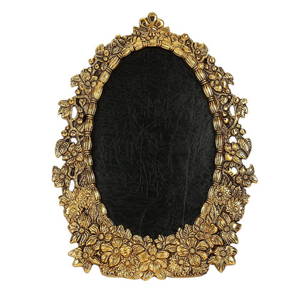 Metal Oval Photo Frame (Golden)