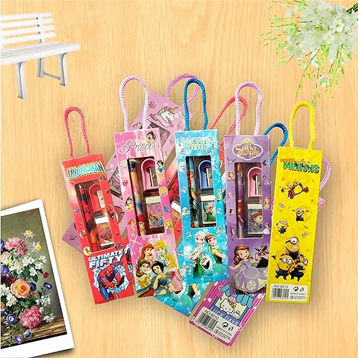 Cartoon Theme Stationary Gift Pack - Set of 12