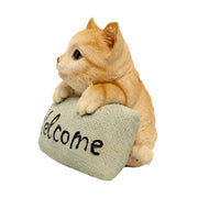 Cute Cat Welcome Figurine