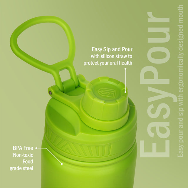 Aurum Hot & Cold Stainless Steel Insulated Water Bottle, 750ml (Green)