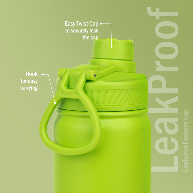Aurum Hot & Cold Stainless Steel Insulated Water Bottle, 750ml (Green)