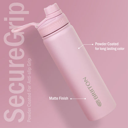 Aurum Hot & Cold Stainless Steel Insulated Water Bottle, 750ml (Pink)