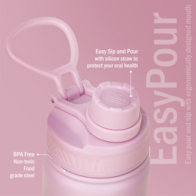 Aurum Hot & Cold Stainless Steel Insulated Water Bottle, 750ml (Pink)