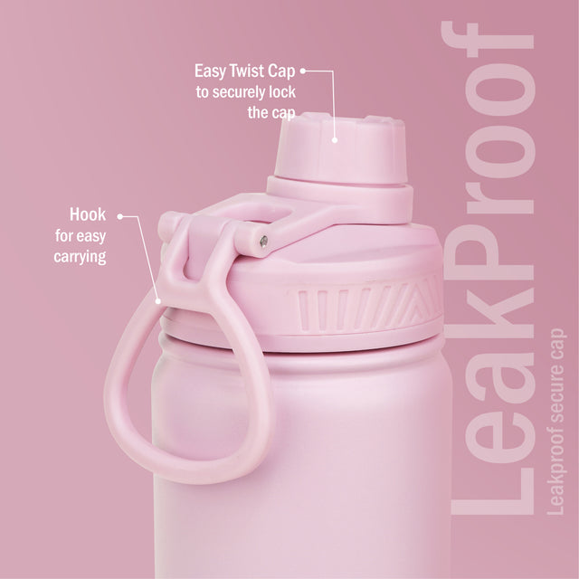 Aurum Hot & Cold Stainless Steel Insulated Water Bottle, 750ml (Pink)