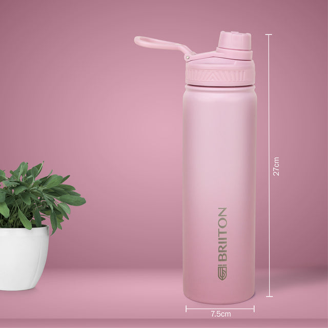Aurum Hot & Cold Stainless Steel Insulated Water Bottle, 750ml (Pink)