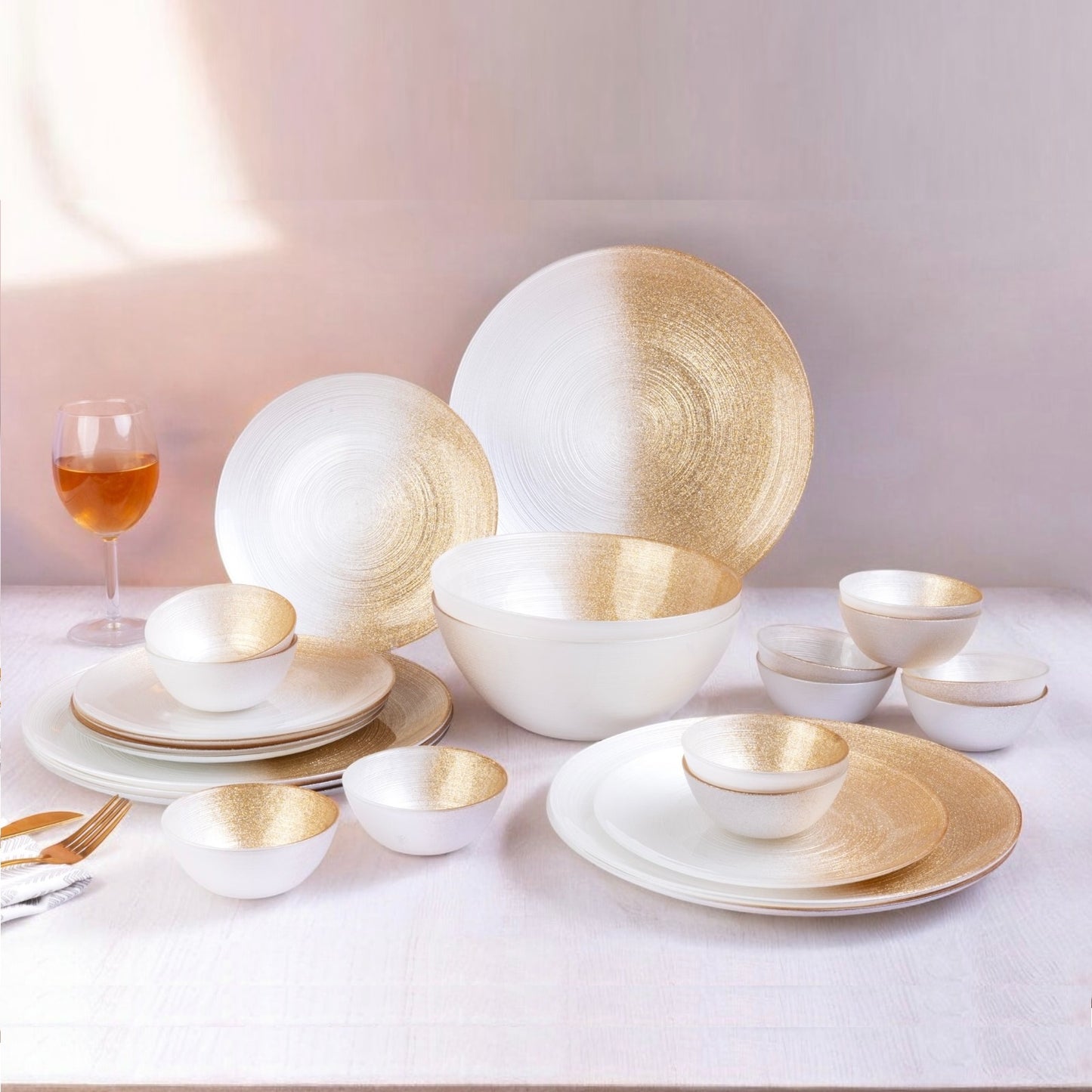 Dinner Set - Gold (Twenty Six Piece Set)