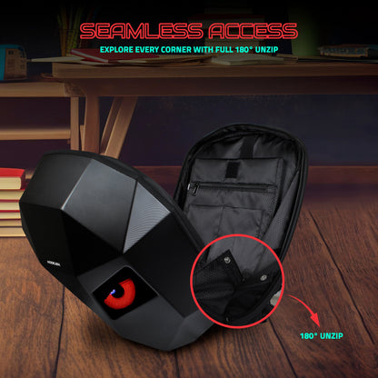 Hookaba Eye Rover Junior LED Backback – Custom Display via App | USB Powered | Ideal for Kids, Women, Bikers & Travelers (With Power Bank)