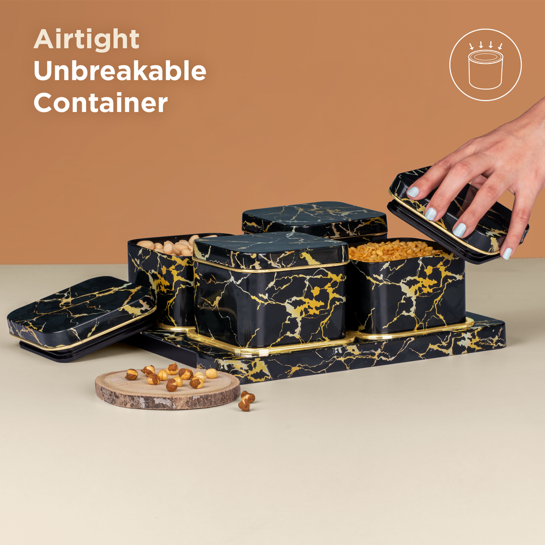 Italian Square Container Set of 4