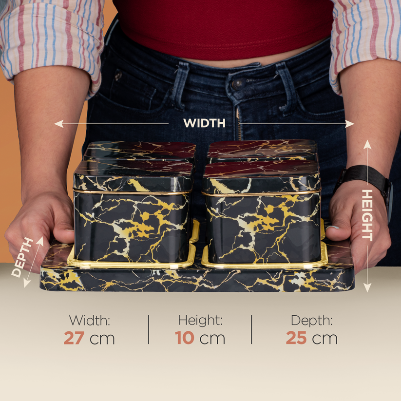 Italian Square Container Set of 4