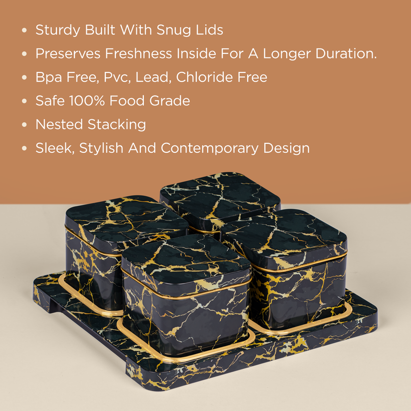 Italian Square Container Set of 4