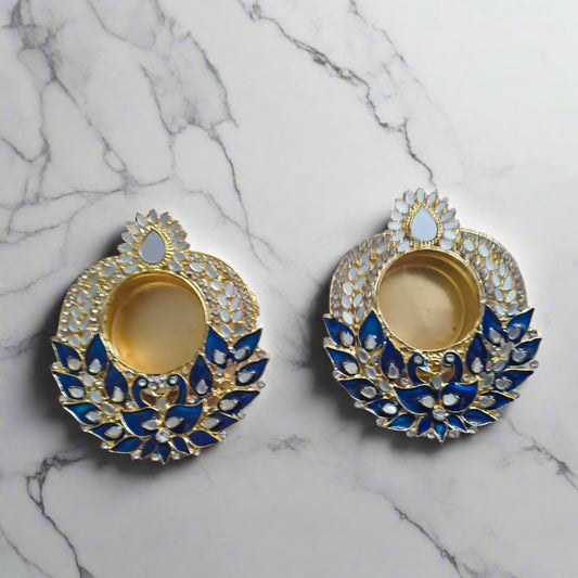 Enamel Tea-Light Holder – Elegant Festive Candle Dish