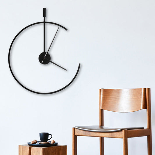 Black Metallic Wall Clock
