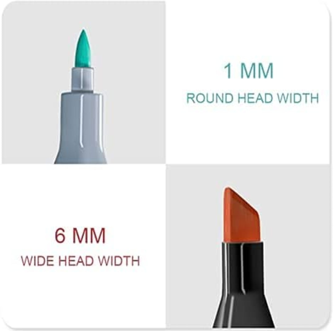 TOUCH COOL Dual Tip Colorful Alcohol Art Markers - 24 pcs