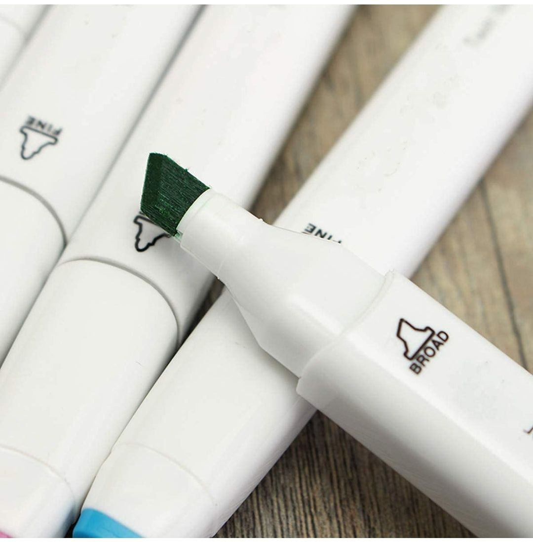 TOUCH COOL Dual Tip Colorful Alcohol Art Markers - 24 pcs