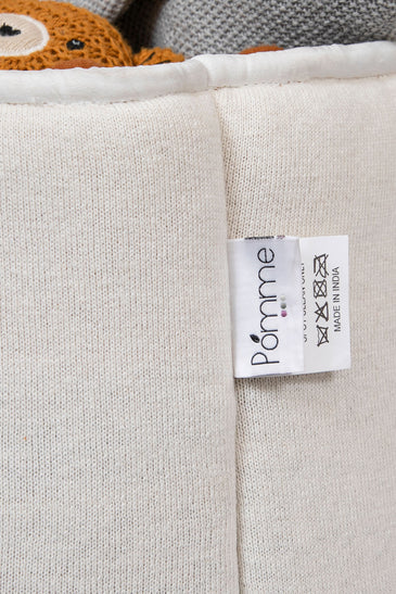 Knitted Storage Basket With Tiger pattern