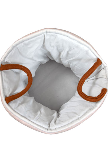 Knitted Storage Basket With Giraffe pattern (Ivory)