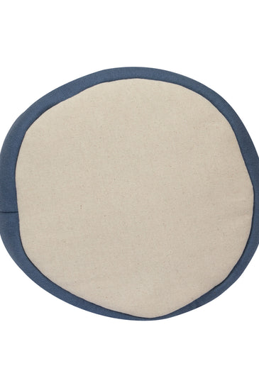 Knitted Storage Basket With Giraffe pattern (Blue)