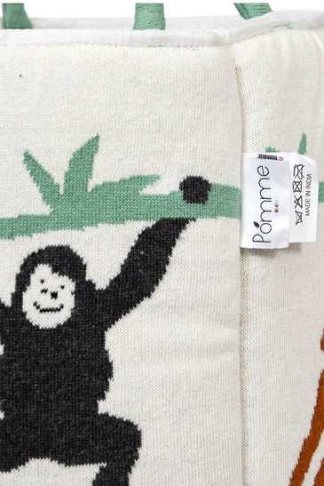 Knitted Storage Basket With Safari pattern