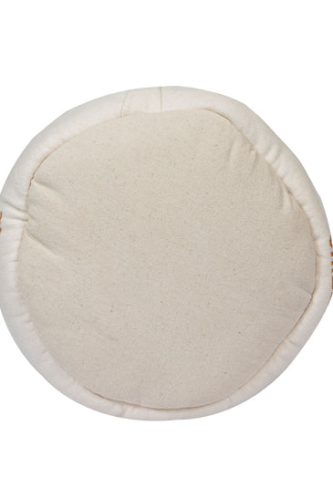 Knitted Storage Basket With Flamingo pattern (Ivory)