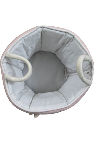 Knitted Storage Basket With Flamingo pattern (Pink)