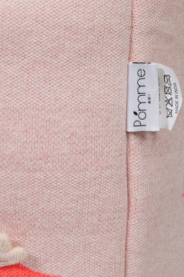 Knitted Storage Basket With Flamingo pattern (Pink)