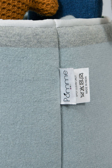 Knitted Storage Basket With Dog pattern