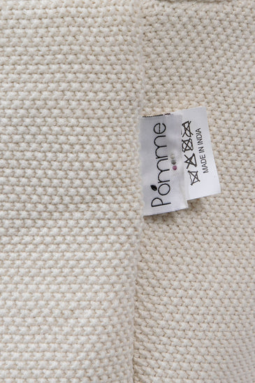 Knitted Storage Basket With Bunny pattern