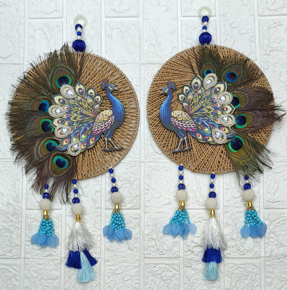 Peacock Wall Hanging Décor – Artisan Handmade Peacock Tassel Ornament