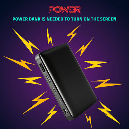 Hookaba Bat Grit LED Backpack | 27 L Smart App-Controlled Backpack with 64×64 Pixel Display (With Power Bank)