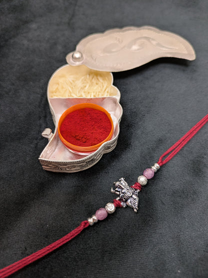 Silver Rakhi (Ganesha)