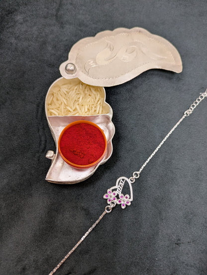 Silver Rakhi (Heart)