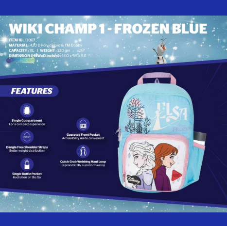 Wiki Champ 1 - Frozen Blue Backpack