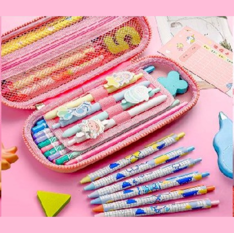 Pencil Pouch - 3D Squishy Rabbit (Pink)