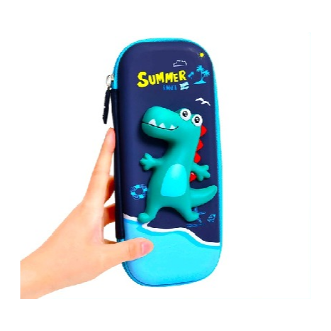 Pencil/Pen Pouch - Dinosaur (Dark Blue)