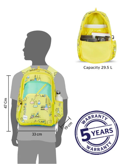 WIKI Science Yellow Backpack with Sleeve Separator