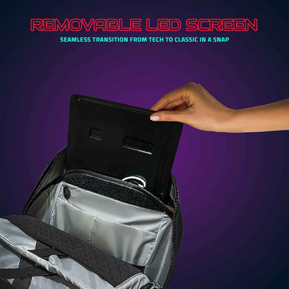 Hookaba Tech Trend LED Backpack (Black) | 20 L Smart Display Bag (With Power Bank)