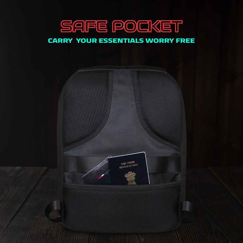 Hookaba Tech Trend LED Backpack (Black) | 20 L Smart Display Bag (With Power Bank)