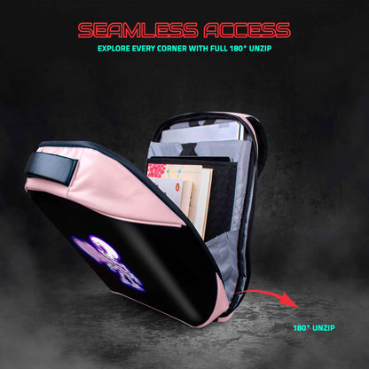 Hookaba Tech Trend LED Backpack (Pink) | 20 L Smart Display Bag (With Power Bank)