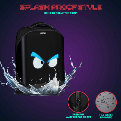 Hookaba Tech Trend LED Backpack (Black) | 20 L Smart Display Bag (With Power Bank)