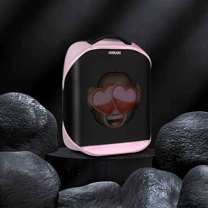Hookaba Tech Trend LED Backpack (Pink) | 20 L Smart Display Bag (With Power Bank)
