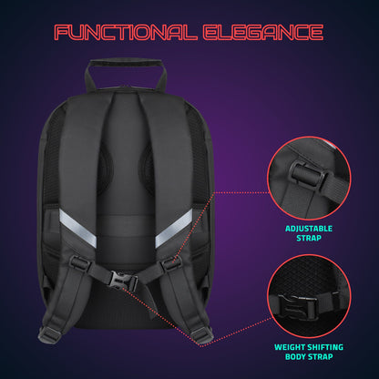 Hookaba Bat Grit LED Backpack | 27 L Smart App-Controlled Backpack with 64×64 Pixel Display (With Power Bank)