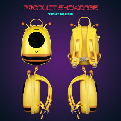 Hookaba GlowBuddy Bee LED Backpack | App-Controlled Light Up Bag (With Power Bank)