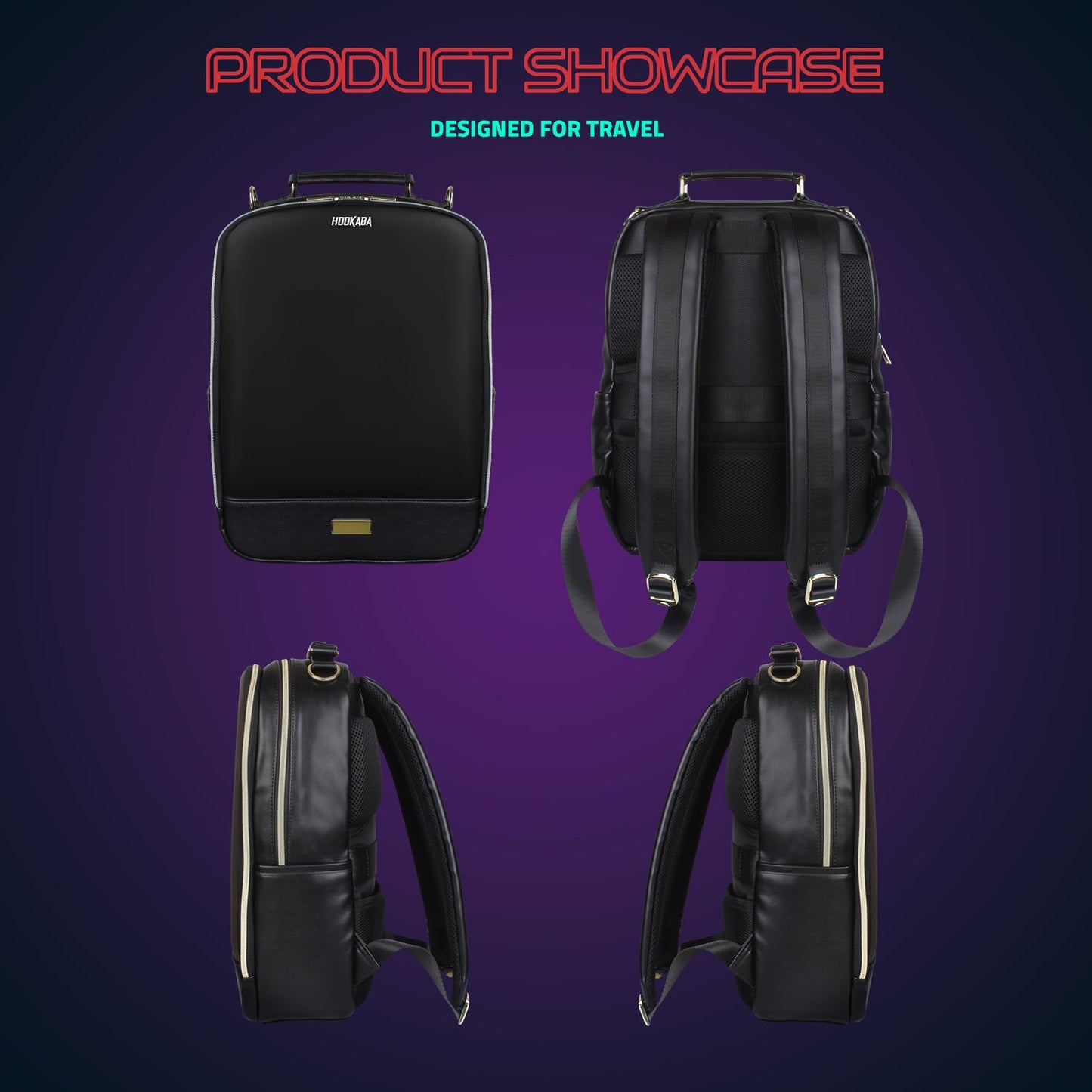 Hookaba Bold Elite LED Backpack | 21 L Smart App-Controlled Tech Bag (With Power Bank)