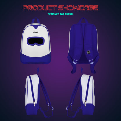 Hookaba Zyppie LED Backpack (Blue) | App-Controlled Light Up Bag (With Power Bank)