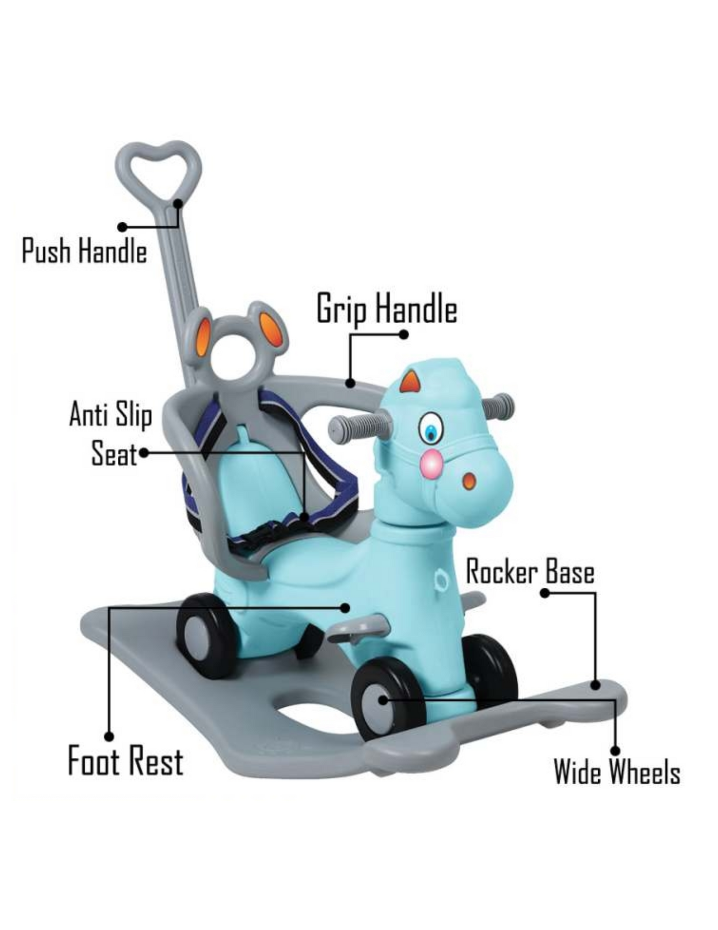 Horse Rotating Rocking Rider