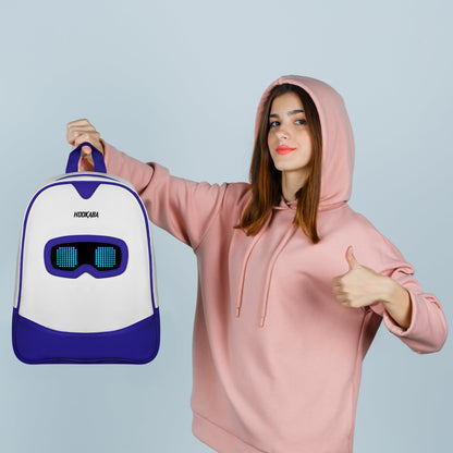 Hookaba Zyppie LED Backpack (Blue) | App-Controlled Light Up Bag (With Power Bank)