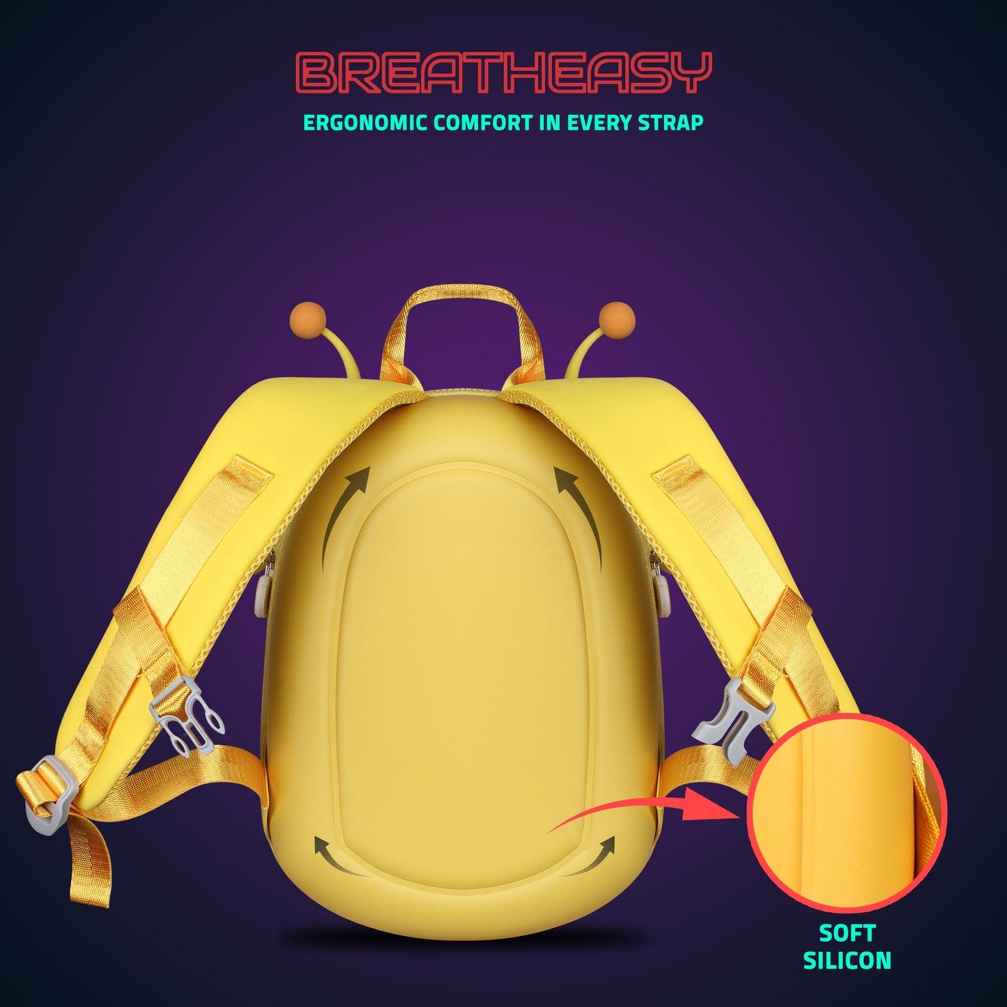 Hookaba GlowBuddy Bee LED Backpack | App-Controlled Light Up Bag (With Power Bank)