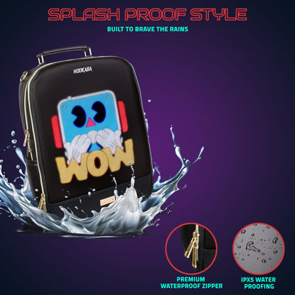 Hookaba Bold Elite LED Backpack | 21 L Smart App-Controlled Tech Bag (With Power Bank)