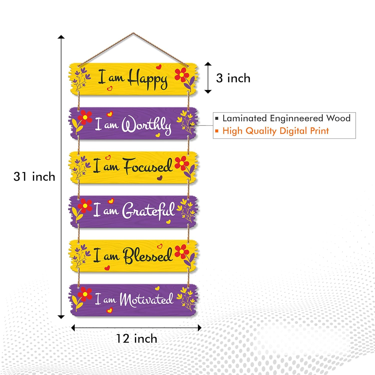 Motivational Quotes Decorative Wall Hanging