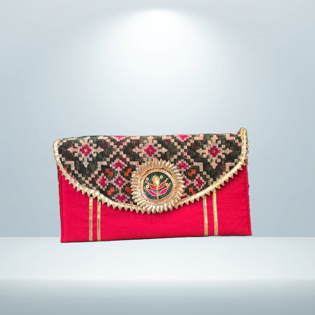 Patola Silk Clutch With Gotta Patch (Pack of 10)